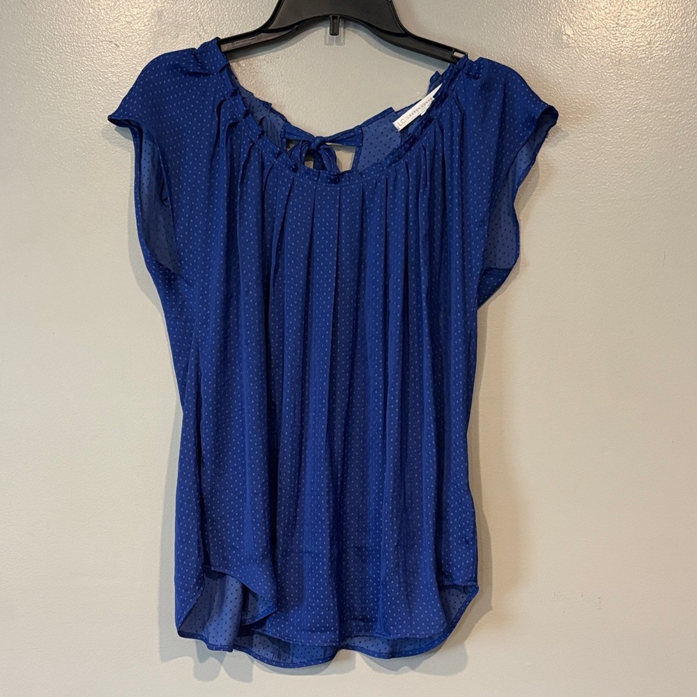 LC Lauren Conrad Royal Blue Blouse